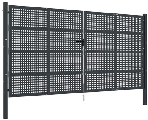 vidaXL Gartentor Anthrazit 400x175 cm Stahl
