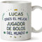 MUGFFINS Tazas Personalizadas para JUGADOR DE BOLOS hombre - En Español - Mejor del Mundo - 11 oz / 330 ml - Regalo Personalizable original y divertido
