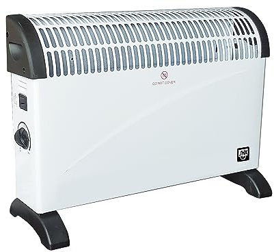 SHX Konvektorheizung 2000W SHX07KV2000 – Elektroheizkörper mit 2000 Watt, Sicherheitsthermostat, 3 Leistungsstufen, Überhitzungsschutz, nahezu geräuschlos, Weiß