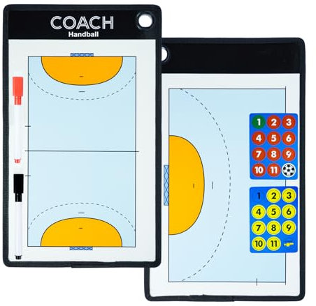 RoseFlower Taktiktafel Handball, Taktikboard Handball, Taktikmappe Handball mit Marker Stift Magneten, Handball Coach Board Handball Trainer Taktikbrett für die Schulung oder Spielanalyse