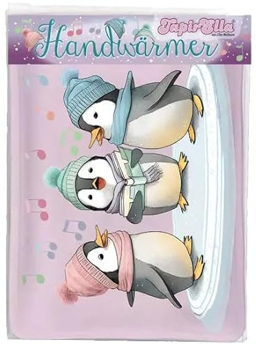 Wiederverwendbarer Handwärmer * Pinguine * für warme Hände im Winter | Temperatur bei 50° bis 60° | Wärme bis zu Einer halben Stunde | Für Schüler und Kinder