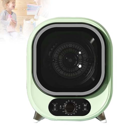 Small Tumble Dryer, Portable, 5kg, Vented Tumble Dryer, Perfect for Counter Top or Wall Mounted Use with Dual Temperature Control Probe, Compact, Mini Spin Dryer,Green