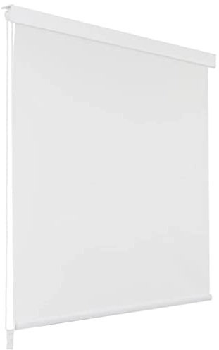 Rantry Mobile Tenda a Rullo per Doccia 100x240 cm Bianco, Tenda Bagno, Tenda da Doccia, Impermeabile Tenda Doccia Tende da Vasca da Bagno