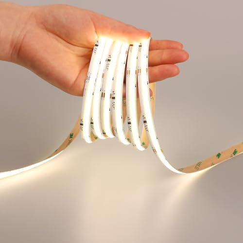 GOMING 24V 10M WS2811 IC COB LED Streifen Natürliches Weiß 4000K Fließendes Wasser Effekte 360LED/M LED Band Selbstklebend CRI 93+ Nicht Wasserdicht IP20 für Heim Deko(Kein Adapter und Controller)