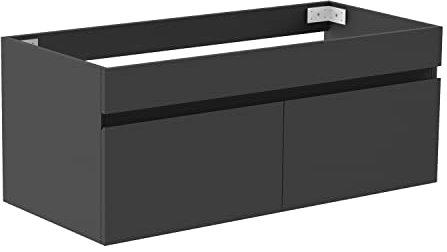 Acezanble Meuble sous-Vasque 100 cm, avec charnière -Tampon Silencieux, Meuble Suspendu, Anthracite