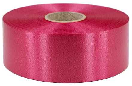 Geschenkband Ringelband 50mm x 100m wasserfest - 30 FARBEN in 5/10/19/31/50mm - Dekoband aus Kunststoff - Polyband Schleifenband zum Basteln von Weihnachtssternen & Autoschleifen - Weinrot