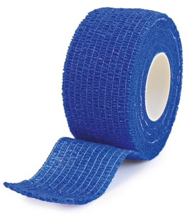 8 Stück Hygostar Schnellverband, selbsthaftend | PE, B: 3 cm, L: 700 cm, blau, Spenderbox, Schnellverband, Selbstklebender Verband