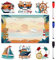 Cruise Door Decorations Magnetic, 7 Pcs Retro Sunset Beach Nautical Vacation Cruise Magnets, Cruising Essentials Fun Ship Cabin Door Signs Fridge Decor, with 3 Pcs Pens