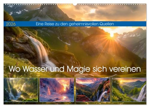 Wo Wasser und Magie sich vereinen (Wandkalender 2026 DIN A2 quer), CALVENDO Monatskalender: Hier treffen sich die Elemente Wasser und Natur in ... der Ruhe und Inspiration. (CALVENDO Natur)