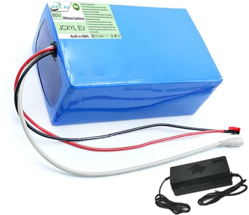JCXYL EV Batterie 72 V 20 Ah 30 Ah 40 Ah pour Moto électrique, Scooter et cyclomoteur. Pack de Batteries Lithium Rechargeables 72 Volts avec Chargeur.,Anderson,72V 20Ah