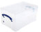Really Useful Set of 2 Transparent Storage Boxes with Lid (9 Litre)