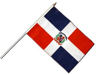 Flaggenfritze Stockflagge Dominikanische Republik - 30 x 45 cm