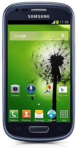 Samsung Galaxy S3 mini GT-I8200 Smartphone (10,2 cm (4 Zoll) Touchscreen, 5 Megapixel Kamera, 8GB Speicher, microSDHC-Kartenslot, Android 4.2) - Blau [EU-Version]