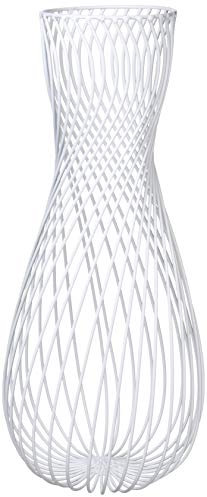 Eisendraht Vase Löwe, weiß - H 42 cm