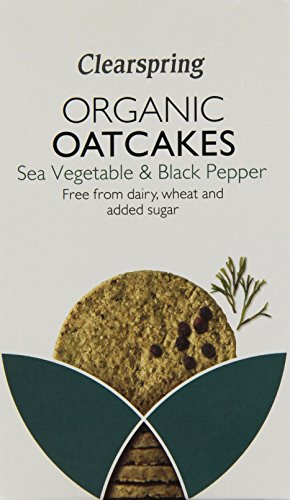 Clearspring Organic Sea Vegetable and Black Pepper Oatcakes, 200 g - Lot of 5