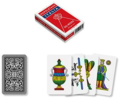 Dal Negro 10071 - Napoletane Italia Carte da Gioco Regionali, Astuccio Rosso, dai 3 anni in su