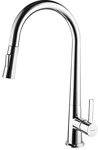 Clever 99442 Grifo de Cocina Monomando Econature Cold Open 3 Extraible, Cromo Pulido