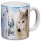 Isideco Tasse Wolf heult im Schnee 9,5cm