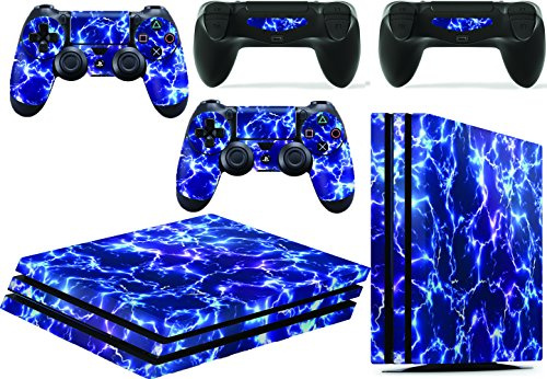 giZmoZ n gadgetZ Autocollant Vinal pour Console PS4 Pro Electrique Storm from Starwars + 2 Skins pour Manette