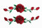 Flicken Patches, Woohome 2 Stück Floral Rose Aufbügeln Flower Aufnäher Patches zum Basteln, Nähen, Bekleidung, Andere Stoffe