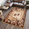 TAPISO Atlas Teppich Kurzflor Blumen Herbst Blätter Meliert Beige Braun Wohnzimmer Schlafzimmer Vintage Modern ÖKOTEX 300 x 400 cm