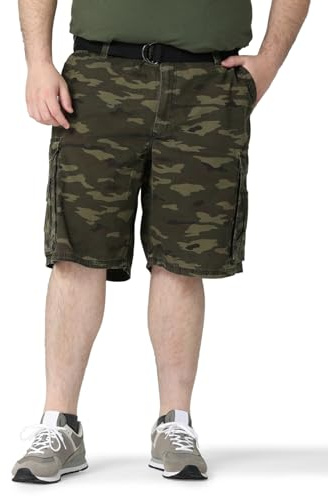 Lee Mens Dungarees New Belted Wyoming Cargo Shorts, Combat Camo, 36 US