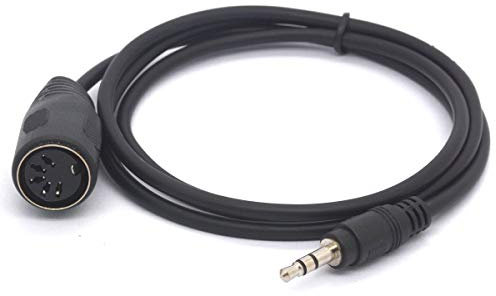 3.5mm 5 Pin Din MIDI Cable, 5-Pin DIN Plug Female to 3.5 (1/8in) TRS Stereo Male Jack Converter Cable for MIDI Keyboard IK Multimedia (1 meter)