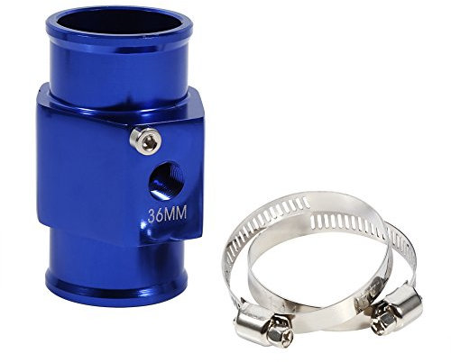 36mm Blu Temperatura dell'acqua Giunto Tubo Sensore temperatura Indicatore tubo flessibile Radiatore Adattatore sensore temperatura Indicatore tubo flessibile Radiatore