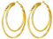 Suplight Creolen Gold Damen Statement Ohrringe für Frauen Mädchen 60mm Groß Doppel Kreis Creolen Geometrische Hoop Earrings 18k vergoldet Ohrpiercing Accessoire Schmuck für Valentinstag