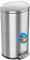 iTouchless 30 Litri Pattumiera passomorbido Semicircolare con Pedale, Filtro Antiodore Absorbx e Cestino Interno Rimovibile, Coperchio A Chiusura Silenziosa, Acciaio Inox