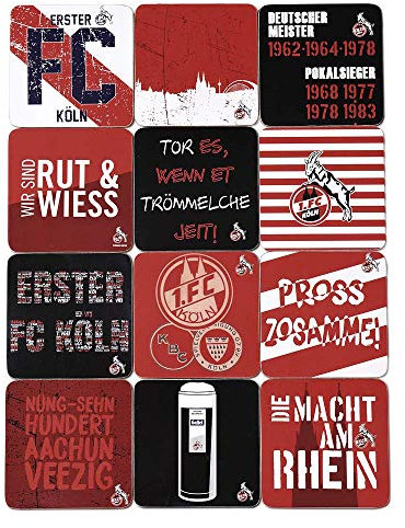 Unbekannt 1. FC Köln Kork-Untersetzer Titel 12-er Set
