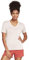 Skechers Damen Tranquil Pocket Tee T-Shirt, Hellrosa Tasche mit V-Ausschnitt, X-Klein