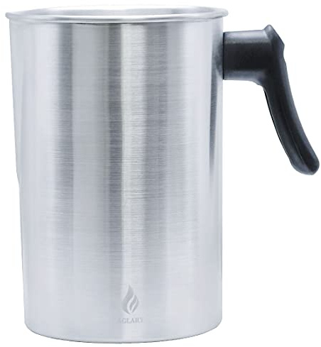 AGLARY Candle Making Pouring Pot, Double Boiler Aluminum Candle Wax Melting Pitcher，Holds for 4 Pounds Wax，with Heat-Resistant Handle and Dripless Pouring Spout,Wax melt containers，3L