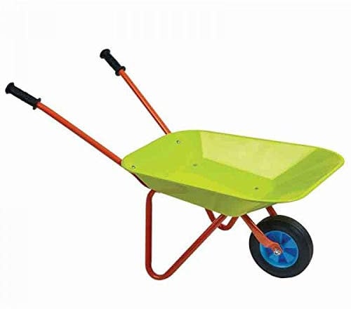 Garden Mile Kids Gardening Tools - Wooden Handled Tools Childrens Toy Set Garden Outdoor Play Educational Colourful Safe Wooden Tools for outdoor activities (Wheelbarrow)