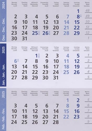 HiCuCo Kalendarium (magnetischer Kalenderblock - blau) für 2026 passend für Tischkalender Edelstahl TypC/E/P