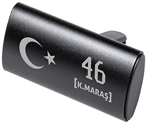 Auto Logo Parfüm Lufterfrischer Türkei Flagge Duft Spender Auto Emblem Duftspender Auto Entlüftungs-Parfüm Klimaanlage, Geruch Entfernen, Araba Kokusu Parfüm 46 K.Maras