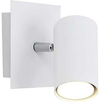 lightling modern Wandspot Julie, 1-flammige Wandlampe innen, Wandstrahler, Wandfluter Wandleuchte Leselampe Bilderleuchte, weiß matt Metall, 1 x GU10 max. 25W, 12 x 16 cm