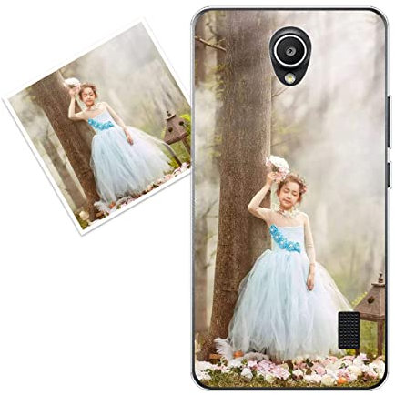 KARTXITAI Coque Personnalisée Compatible avec Huawei Y635,Personnalisable Housse Étuis avec Votre Photo Image Texte Etui,Ultra Transparente Silicone en Gel TPU Souple Case+1 x Cordons