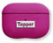 Tapper Hot Pink Leder / Silber Hülle für AirPods Pro