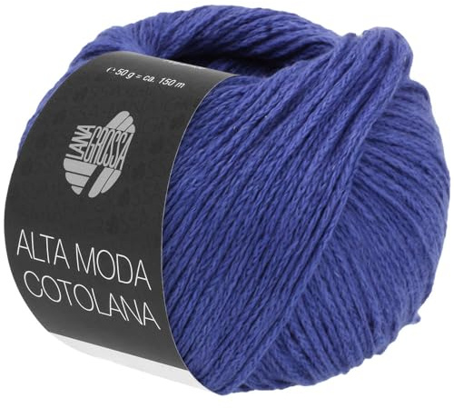 LANA GROSSA Alta Moda Cotolana | Edles Kettengarn aus 45% Schurwolle (Merino superwash), 45% Pima Baumwolle & 10% Polyamid| 50g Wolle zum Stricken & Häkeln | 150m Garn FB 39