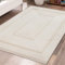 Teppich-Traum Teppich Schlafzimmer Elegant Klassischer Fransen Vorleger Schrank Edle Bordüre- Creme Gold, 120 x 170 cm