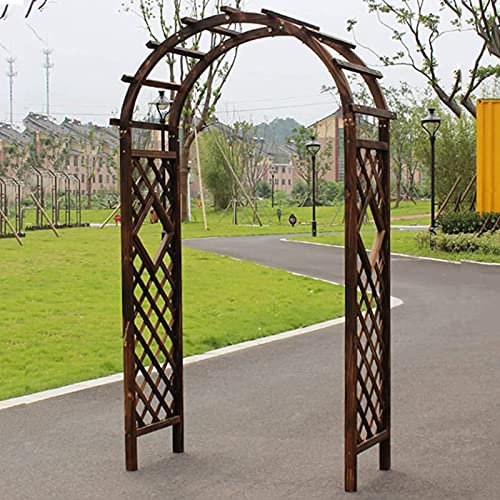 CHUNTIANMEI Holz-Rosenbogen,Große Pergola aus Holz,Wetterfeste Rankhilfe für Garten,Wood Gartenbogen aus Holz Gartendeko Verrottungsfest Ffreistehend,150×226cm