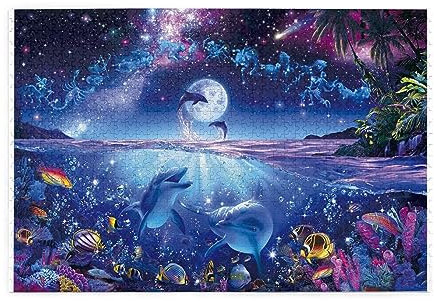 Colorful Sky Ocean Blue Marine Life Colorful Sky Ocean Blue Marine Life Picture Puzzle Puzzles For Adults 3d Puzzles 1000 Piece Jigsaw Puzzles Wooden Puzzles For Adults Kids Puzzles Puzzle Fun Puzzles