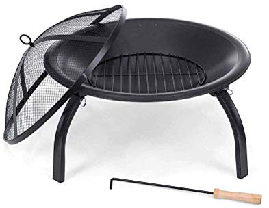 Braciere a Gas da Esterno, riscaldatore Portatile, Diametro 56 cm, braciere per Barbecue, per Giardino, braciere da Campeggio, fornello per falò, Barbecue, Cortile