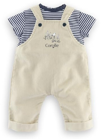 Corolle Mon Grand Poupon 36cm Shirt, Latzhose, Loire, für alle 36cm Babypuppen, ab 2 Jahren