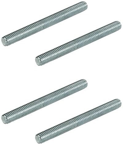 Gedotec Asta filettata M6 in acciaio zincato | 4 barre filettate con filettatura metrica completa | Lunghezza: 80 mm | perno filettato – Classe di resistenza DIN 976 | Qualità robusta per prestazioni