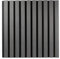PROVISTON Panneaux muraux acoustiques 3D - 400 x 400 x 18 mm - Lamelles en bois MDF plaqué - Couleur chêne foncé - Dessous en feutre comme matériau de support