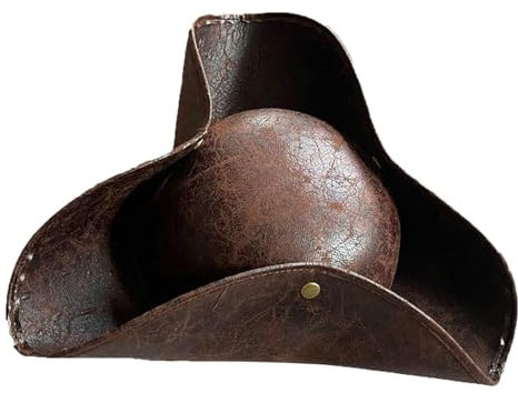 Dickly Mittelalterlicher Piratenhut, Buccaneers-Mütze, für Männer und Frauen, Kopfbedeckung, Kostümzubehör für Maskerade, Mottoparty, Bühnenauftritt,
