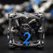 Beholder Würfelset, DND Würfel Metall Dice Set, ZHOORQI W20 Würfel Polyedrische Würfel für Dungeons and Dragons, D&D Spielwürfel Geschenk（Eye-Blue Number）