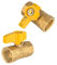 EFIELD Lot de 2 robinets à boisseau sphérique droits en laiton pour raccords de gaz avec quart de tour Approuvé CSA 3/8 FIP 3/8